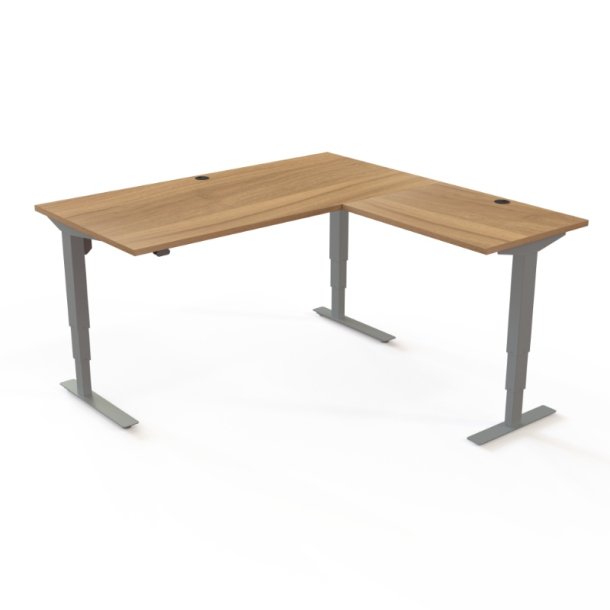 ConSet H�ve S�nkebord 160x160 - 501-37 - Valn�d bordplade - s�lv stel