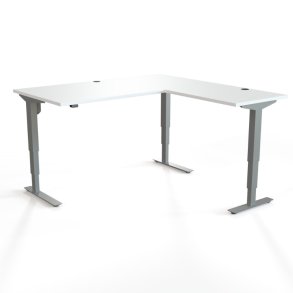 ConSet H�ve S�nkebord 160x160 - 501-37 - Hvid bordplade - s�lv stel