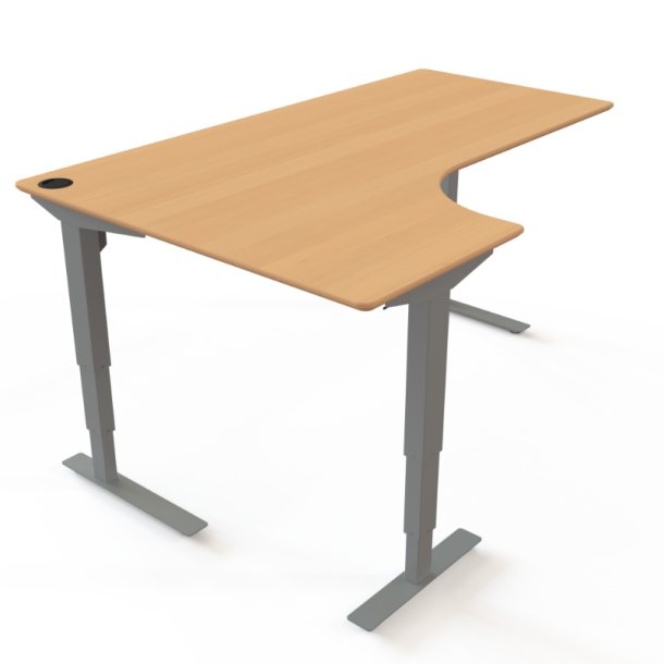 ConSet H�ve S�nkebord 180x120 - 501-37 - B�g bordplade - s�lv stel