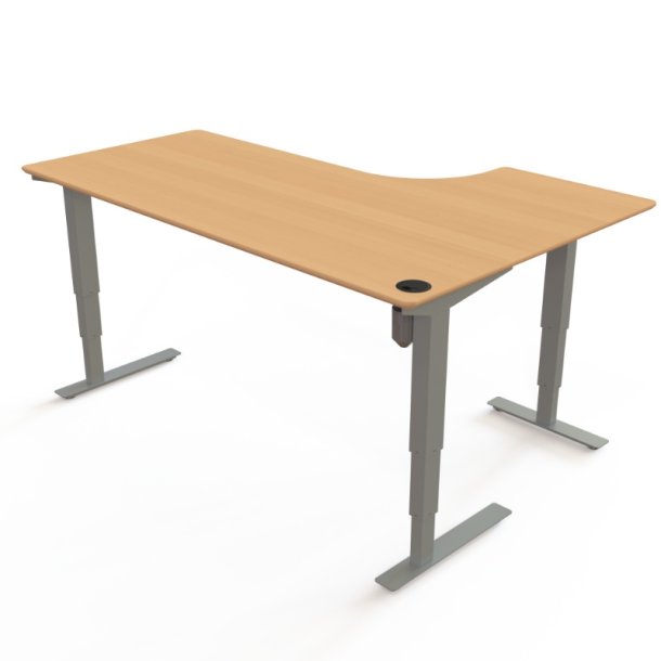 ConSet H�ve S�nkebord 180x120 - 501-37 - B�g bordplade - s�lv stel