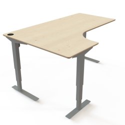 ConSet H�ve S�nkebord 180x120 - 501-37 - Ahorn bordplade - s�lv stel