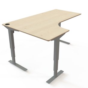 ConSet H�ve S�nkebord 180x120 - 501-37 - Ahorn bordplade - s�lv stel