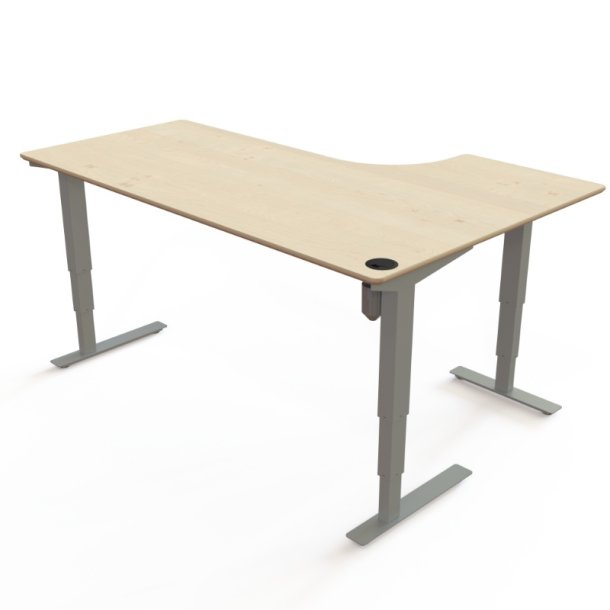 ConSet H�ve S�nkebord 180x120 - 501-37 - Ahorn bordplade - s�lv stel