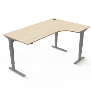 ConSet H�ve S�nkebord 180x120 - 501-37 - Ahorn bordplade - s�lv stel