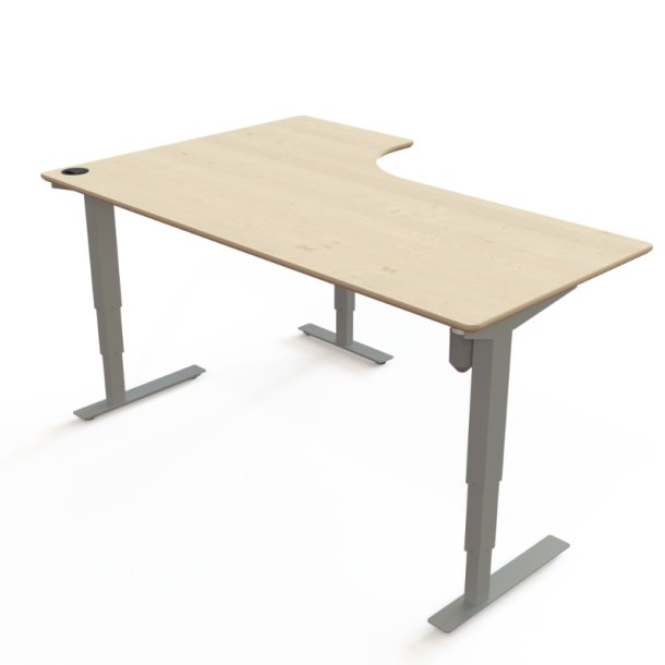 ConSet H�ve S�nkebord 180x120 - 501-37 - Ahorn bordplade - s�lv stel