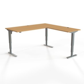 ConSet H�ve S�nkebord 180x180 - 501-37 - B�g bordplade - s�lv stel