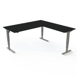 ConSet H�ve S�nkebord 180x180 - 501-37 - Sort bordplade - s�lv stel