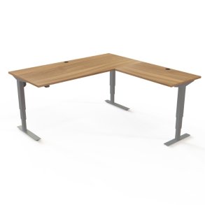 ConSet H�ve S�nkebord 180x180 - 501-37 - Valn�d bordplade - s�lv stel