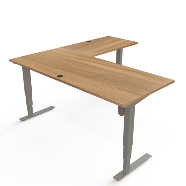 ConSet H�ve S�nkebord 180x180 - 501-37 - Valn�d bordplade - s�lv stel
