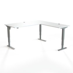 ConSet H�ve S�nkebord 180x180 - 501-37 - Hvid bordplade - s�lv stel