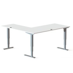 ConSet H�ve S�nkebord 180x180 - 501-37 - Hvid bordplade - s�lv stel