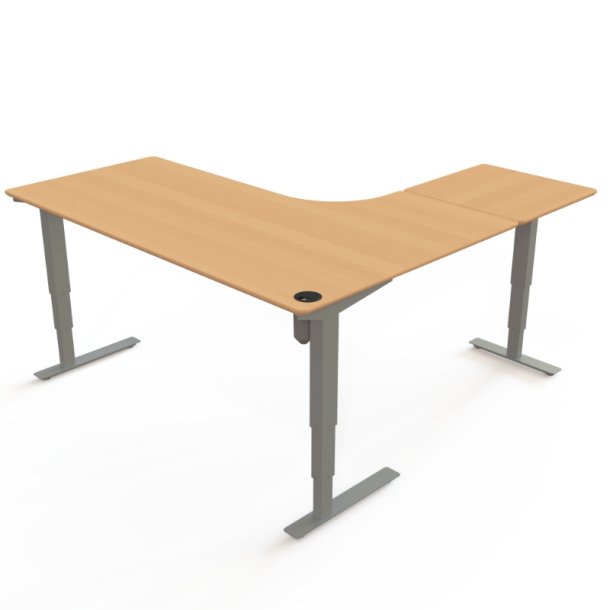 ConSet H�ve S�nkebord 180x180 - 501-37 - B�g bordplade - s�lv stel