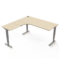 ConSet H�ve S�nkebord 180x180 - 501-37 - Ahorn bordplade - s�lv stel
