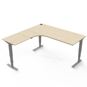 ConSet H�ve S�nkebord 180x180 - 501-37 - Ahorn bordplade - s�lv stel