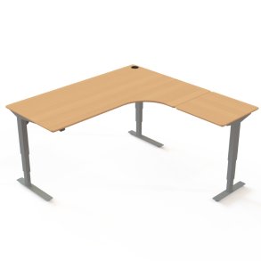 ConSet H�ve S�nkebord 180x180 - 501-37 - B�g bordplade - s�lv stel