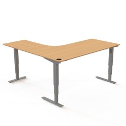 ConSet H�ve S�nkebord 180x180 - 501-37 - B�g bordplade - s�lv stel