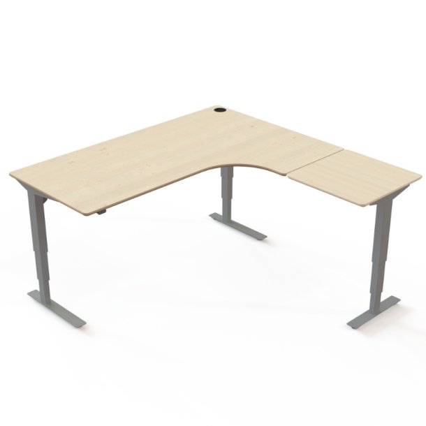 ConSet H�ve S�nkebord 180x180 - 501-37 - Ahorn bordplade - s�lv stel