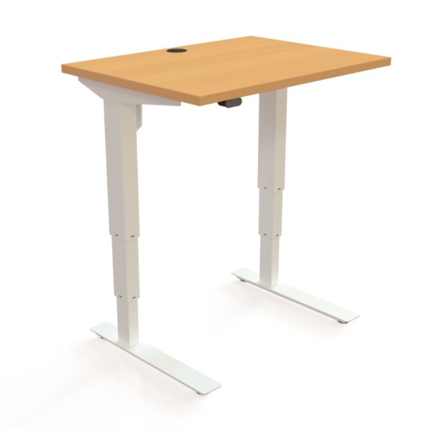 ConSet H�ve S�nkebord 80x60 - 501-37 - B�g bordplade - hvid stel
