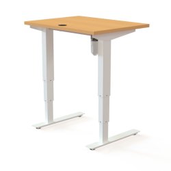 ConSet H�ve S�nkebord 80x60 - 501-37 - B�g bordplade - hvid stel