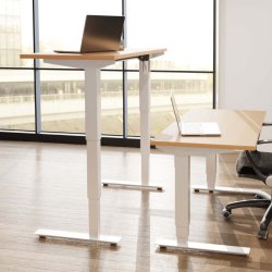 ConSet H�ve S�nkebord 80x60 - 501-37 - B�g bordplade - hvid stel