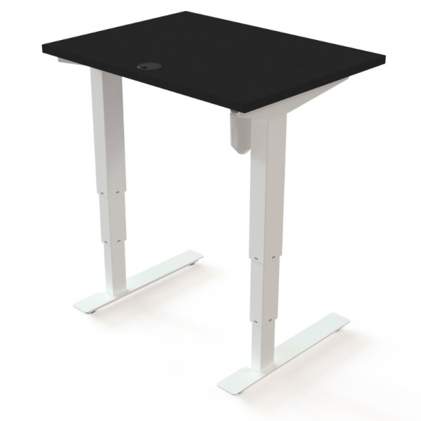 ConSet H�ve S�nkebord 80x60 - 501-37 - Sort bordplade - hvid stel