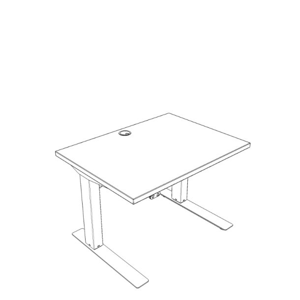 ConSet H�ve S�nkebord 80x60 - 501-37 - Hvid bordplade - hvid stel