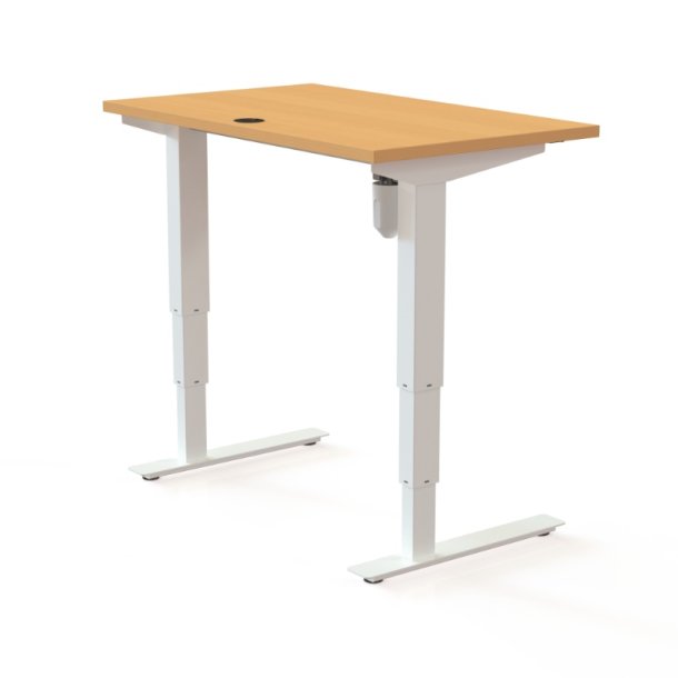 ConSet H�ve S�nkebord 100x60 - 501-37 - B�g bordplade - hvid stel