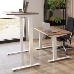 ConSet H�ve S�nkebord 100x60 - 501-37 - Valn�d bordplade - hvid stel