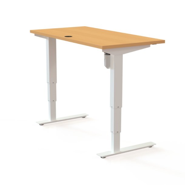 ConSet H�ve S�nkebord 120x60 - 501-37 - B�g bordplade - hvid stel