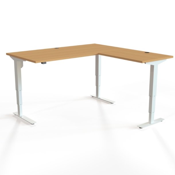 ConSet H�ve S�nkebord 160x160 - 501-37 - B�g bordplade - hvid stel