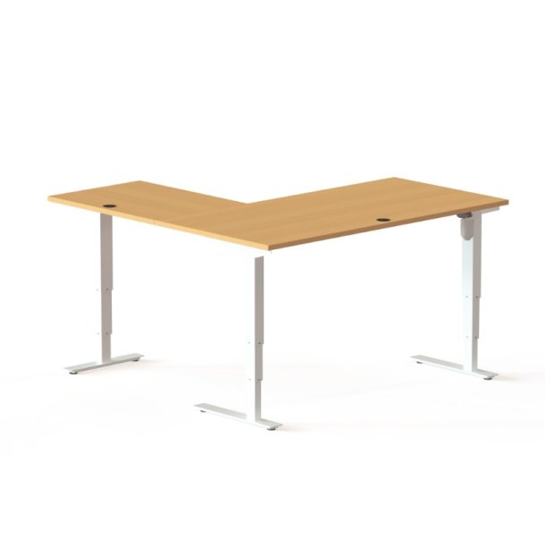 ConSet H�ve S�nkebord 160x160 - 501-37 - B�g bordplade - hvid stel