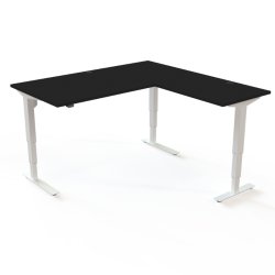ConSet H�ve S�nkebord 160x160 - 501-37 - Sort bordplade - hvid stel