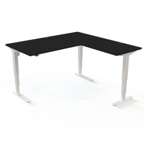 ConSet H�ve S�nkebord 160x160 - 501-37 - Sort bordplade - hvid stel