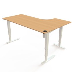 ConSet H�ve S�nkebord 180x120 - 501-37 - B�g bordplade - hvid stel