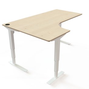 ConSet H�ve S�nkebord 180x120 - 501-37 - Ahorn bordplade - hvid stel