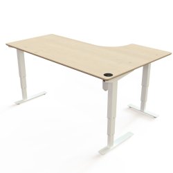 ConSet H�ve S�nkebord 180x120 - 501-37 - Ahorn bordplade - hvid stel