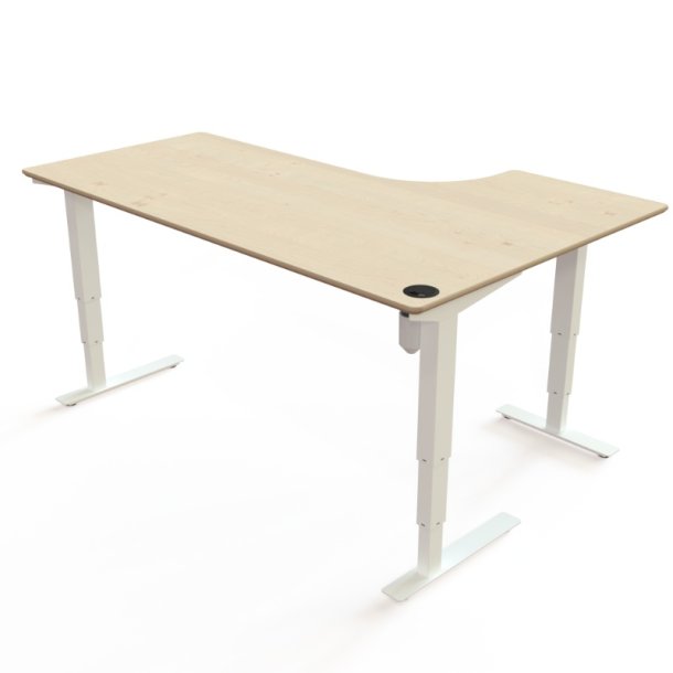 ConSet H�ve S�nkebord 180x120 - 501-37 - Ahorn bordplade - hvid stel