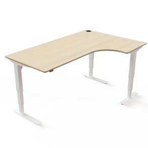 ConSet H�ve S�nkebord 180x120 - 501-37 - Ahorn bordplade - hvid stel