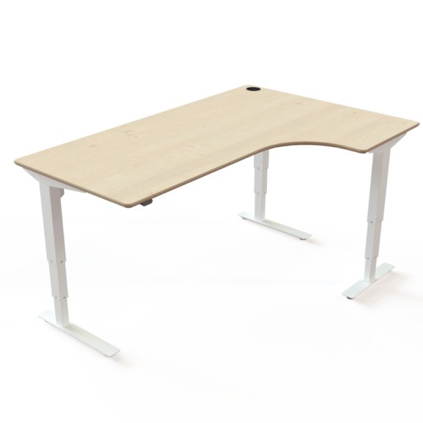 ConSet H�ve S�nkebord 180x120 - 501-37 - Ahorn bordplade - hvid stel