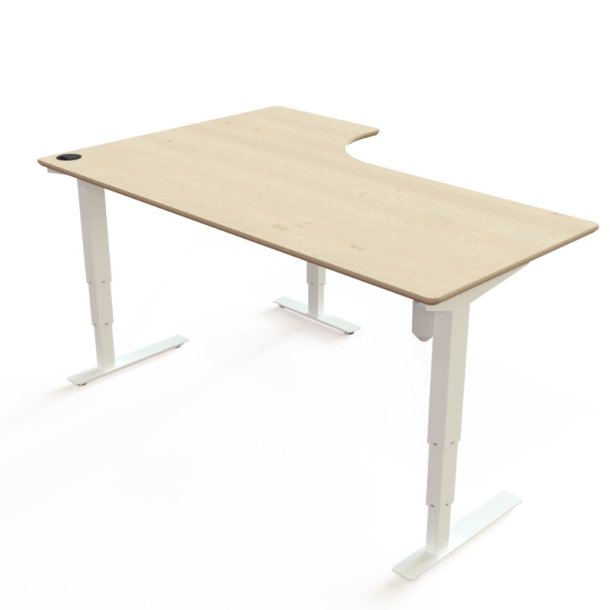 ConSet H�ve S�nkebord 180x120 - 501-37 - Ahorn bordplade - hvid stel