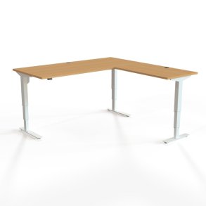 ConSet H�ve S�nkebord 180x180 - 501-37 - B�g bordplade - hvid stel