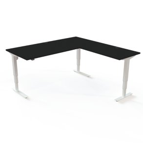 ConSet H�ve S�nkebord 180x180 - 501-37 - Sort bordplade - hvid stel