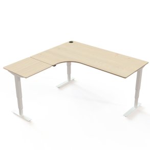 ConSet H�ve S�nkebord 180x180 - 501-37 - Ahorn bordplade - hvid stel