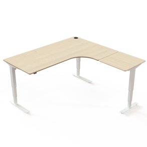 ConSet H�ve S�nkebord 180x180 - 501-37 - Ahorn bordplade - hvid stel