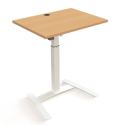 ConSet H�ve S�nkebord 80x60 - 501-9 - B�g bordplade - hvidt stel