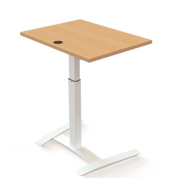 ConSet H�ve S�nkebord 80x60 - 501-9 - B�g bordplade - hvidt stel