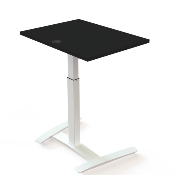 ConSet H�ve S�nkebord 80x60 - 501-9 - Sort bordplade - hvidt stel