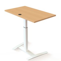 ConSet H�ve S�nkebord 100x60 - 501-9 - B�g bordplade - hvidt stel