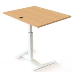 ConSet H�ve S�nkebord 100x80 - 501-9 - B�g bordplade - hvidt stel