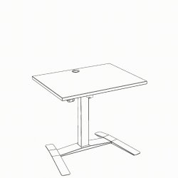 ConSet H�ve S�nkebord 100x80 - 501-9 - Valn�d bordplade - hvidt stel